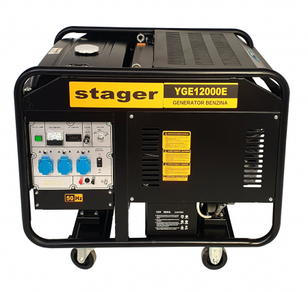 Stager YGE12000E Generator open-frame 10kW, monofazat, benzina, pornire electrica [1]