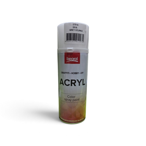Casă și grădină - Spray vopsea acrilică Beorol S7016 gri antracit RAL 7016, 400 ml