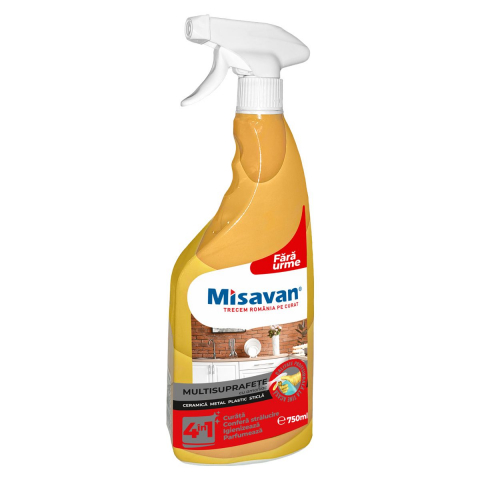 Produse de curatenie - Solutie multifunctionala pe baza de amoniac Misavan 4in1 750ml