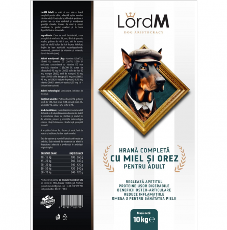 PETSHOP - Lord M dog adult 10kg miel si orez