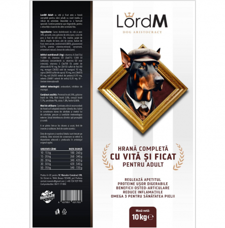 PETSHOP - Lord M dog adult 10kg vita si ficat