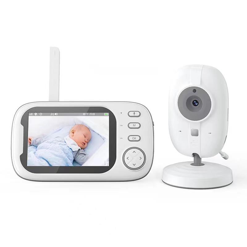 Baby Monitor Audio-Video pentru Supraveghere Bebe, Night Vision, Wireless, Ecran HD LCD 3.5", Senzor de Temperatura, Cantece de Leagan, Comunicare Bidirectionala [2]