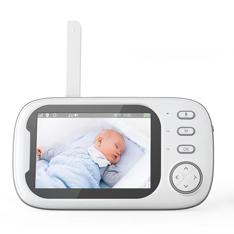 Baby Monitor Audio-Video pentru Supraveghere Bebe, Night Vision, Wireless, Ecran HD LCD 3.5", Senzor de Temperatura, Cantece de Leagan, Comunicare Bidirectionala [5]