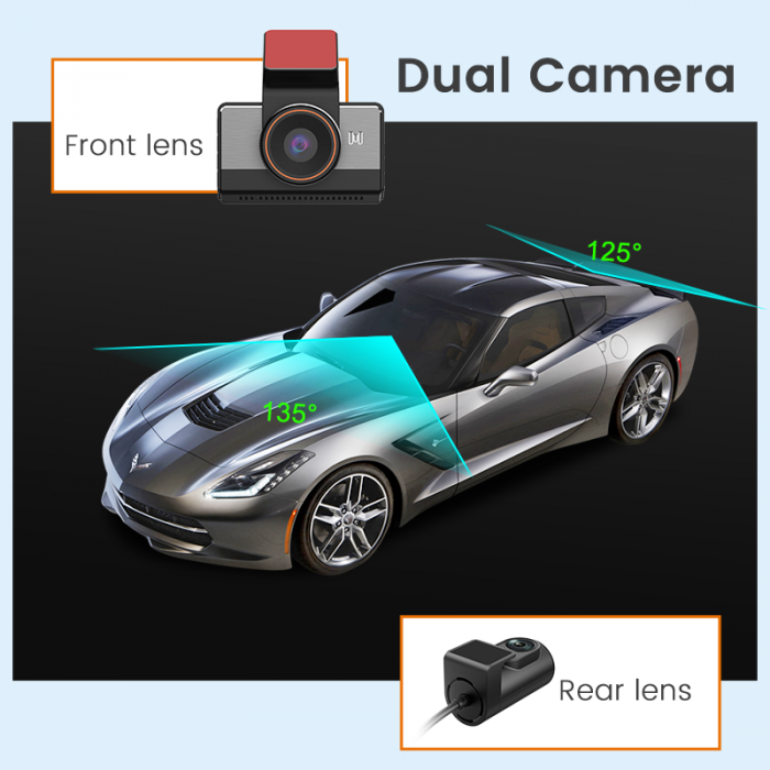Camera Auto de Bord Duala 2K + Camera Spate AHD, Conexiune 4G Cartela SIM, Ecran LCD, Wi-Fi, Night Vision, G-Senzor, Alimentare Bricheta/Panou Siguranțe [4]