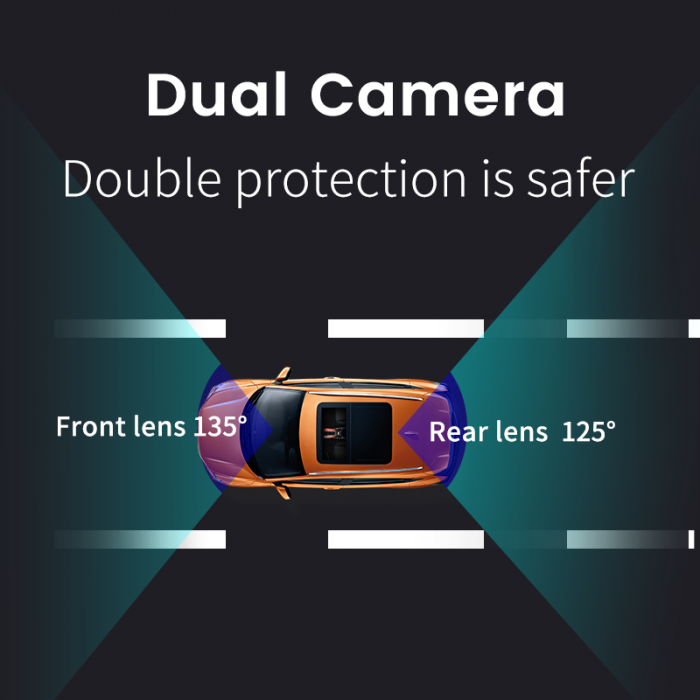 Camera Auto de Bord Duala 2K + Camera Spate AHD, Ecran LCD, Conexiune 4G Cartela SIM, Wi-Fi, Night Vision, G-Senzor, Alimentare Bricheta/Panou Sigurante [8]