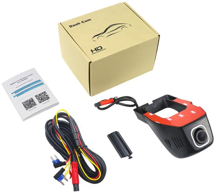 Camera Auto Discreta, DVR, Full HD, Parking Monitor, 1080P, 140°, Wi-Fi, Night Vision, Alimentare Directa la Panoul de Sigurante (ACC) [2]