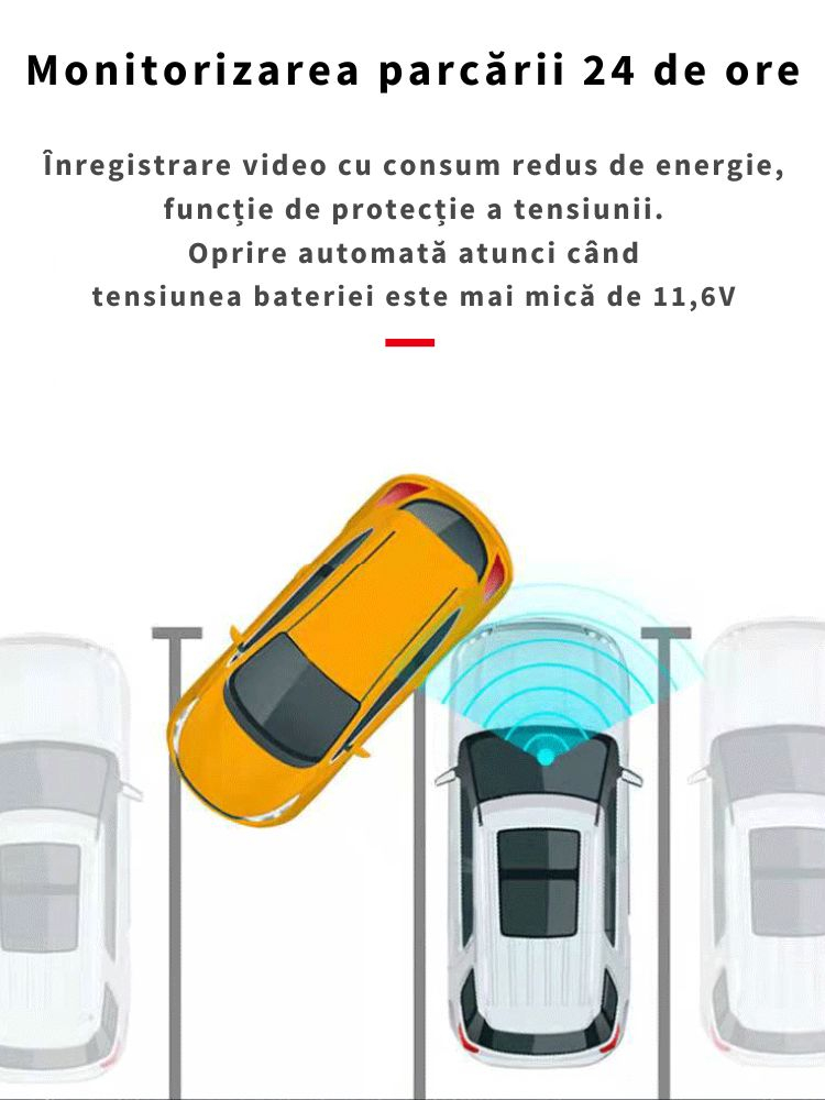 Camera Auto DVR, 1080P, DashCam Full HD, Discreta, Compacta, G-Senzor+Camera Spate Full HD, Parking Monitor, 160°, Wi-Fi, Night Vision, Inregistrare in Bucla, Alimentare la Panoul de Sigurante (ACC) [5]