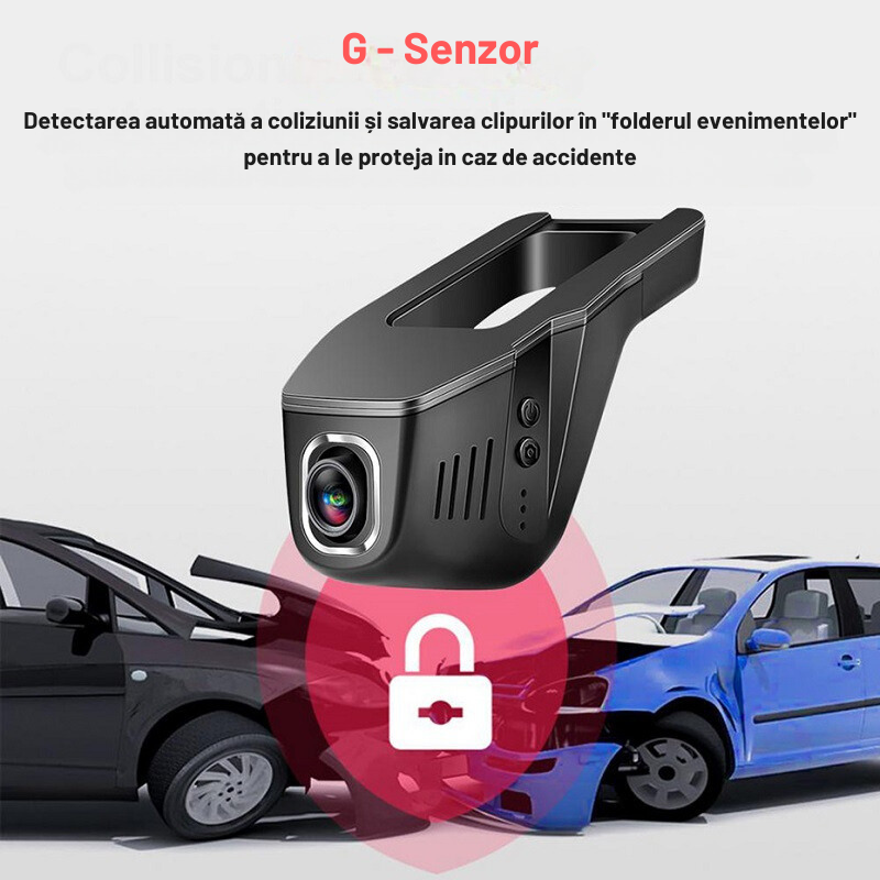 Camera Auto DVR, 2K, 1440P, Dashcam Ultra HD, Discreta, Parking Monitor, 140°, Wi-Fi, Night Vision, G-Senzor, Alimentare Directa la Panoul de Sigurante al Masinii (ACC) [5]