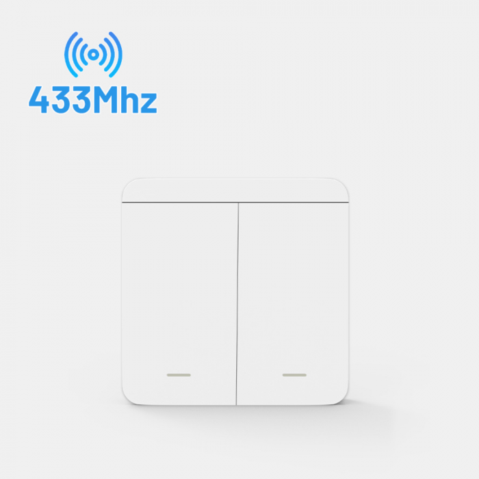 Intrerupator Dublu Fara Fir si 2 Controllere Wireless Inteligente, Control al Luminilor si Aparatelor, Alb [7]