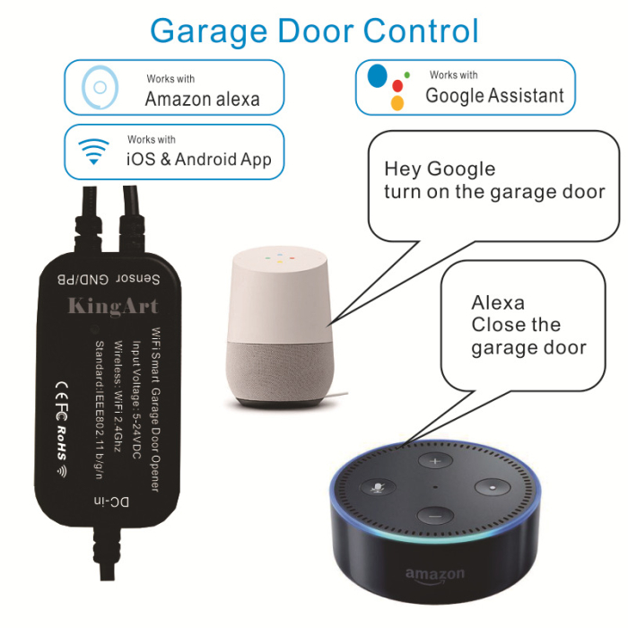 Kit Comutator Controler Usa Garaj WIFI prin Aplicatia TUYA, Sincronizare cu ALEXA si Google Home, Aida HER [3]