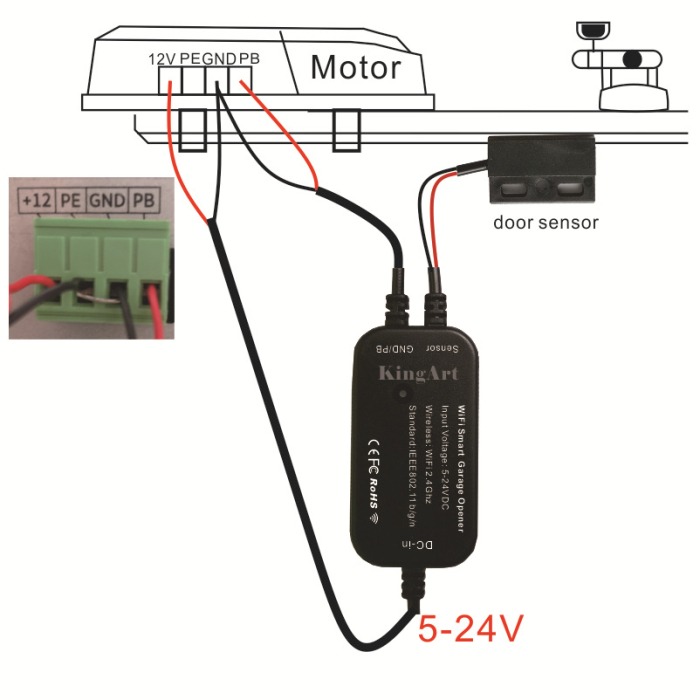 Kit Comutator Controler Usa Garaj WIFI prin Aplicatia TUYA, Sincronizare cu ALEXA si Google Home, Aida HER [4]