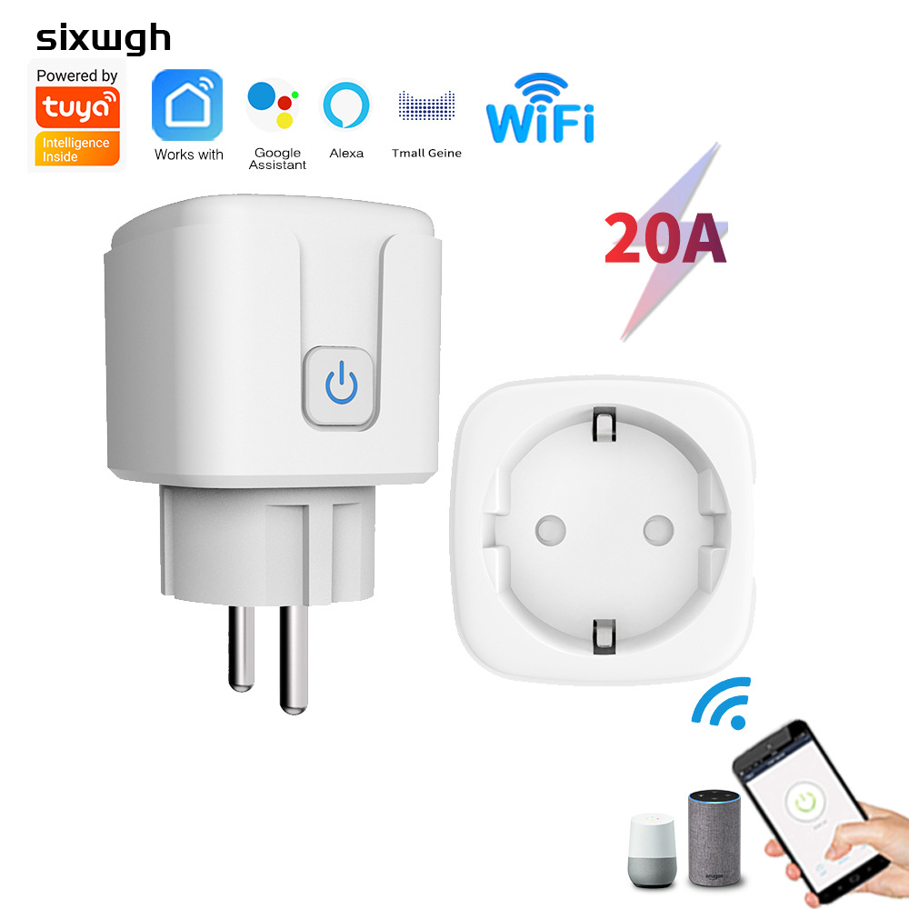 Priza Inteligenta Smart, WiFi, 20A, Monitorizare Consum, Programabila, Wireless, Control Vocal, Compatibila Alexa si Google Assistant, Android/iOS, Alb [6]