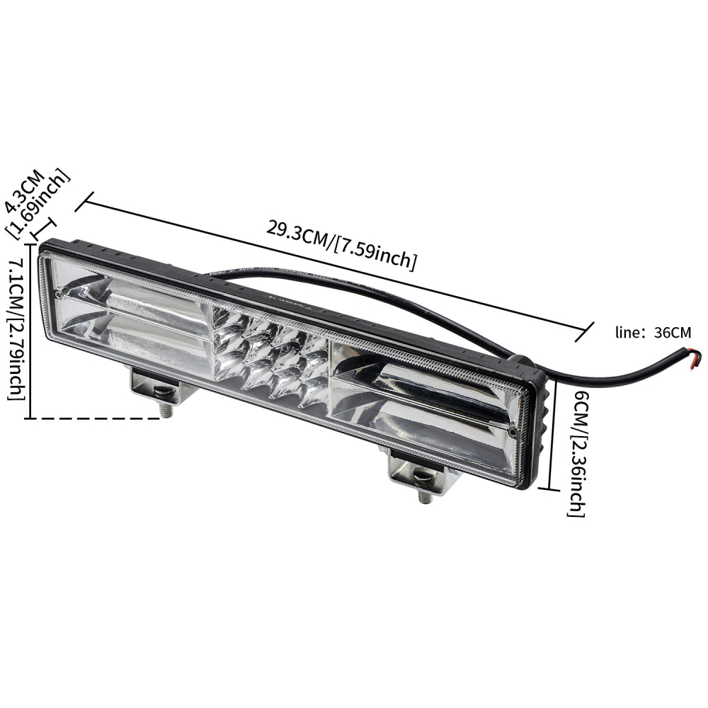 Proiector Auto 60W, 30 cm, 6500K, Off-Road, ATV, Camion, Utilaj, 12V-24V, Waterproof [3]