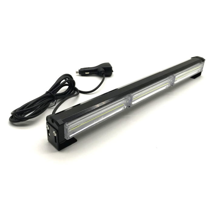Rampa de Avertizare Stroboscopica LED, Controler Si Buton On/Off, Lumina Galbena, 12-24V, 28cm [3]