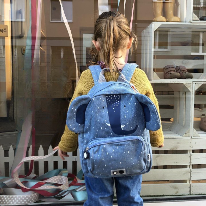 Rucsac Copii Gradinita, Prescolari, Model Elefant, Bretele Reglabile, Prindere de Siguranta la Piept, Bleu [3]