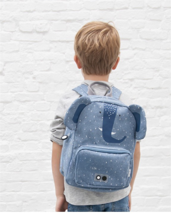 Rucsac Copii Gradinita, Prescolari, Model Elefant, Bretele Reglabile, Prindere de Siguranta la Piept, Bleu [2]