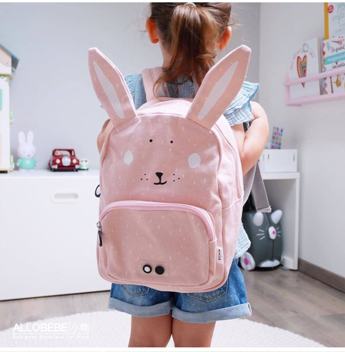 Rucsac Copii Gradinita, Prescolari, Model Iepure, Bretele Reglabile, Prindere de Siguranta la Piept, Roz [1]