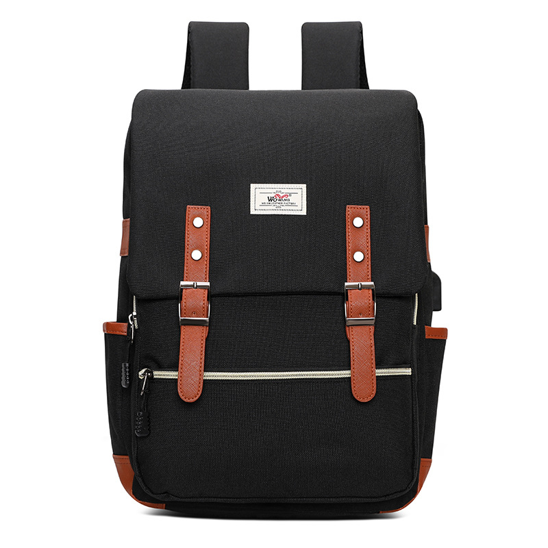 Rucsac Multifunctional cu Port de Incarcare USB, Impermeabil, Compartiment Laptop 15.6", Casual, Multiple Compartimente, Negru [2]