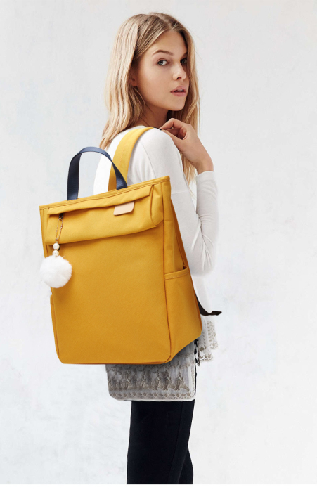 Rucsac pentru Mamici, Bebelusi si Copii, Multifunctional, Impermeabil, Prindere Carucior, Fashion, Galben [2]