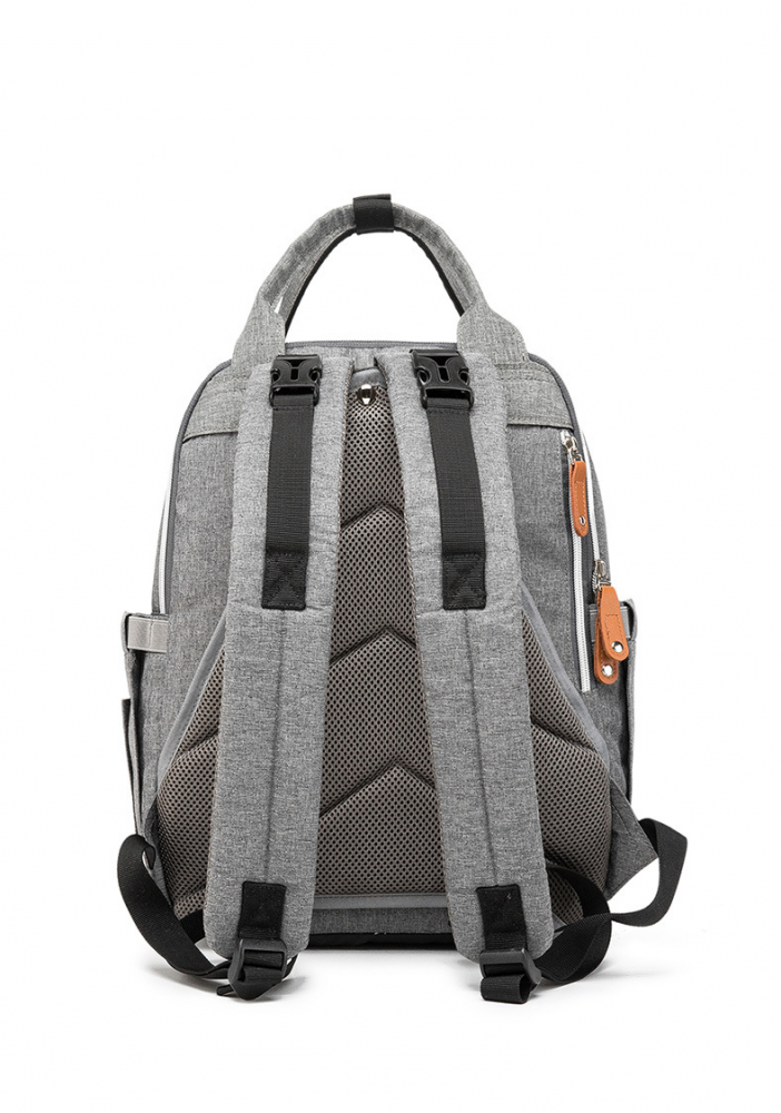 Rucsac pentru Mamici, Bebelusi si Copii, Multifunctional, Impermeabil, Prindere Carucior / Troler, Gri [5]