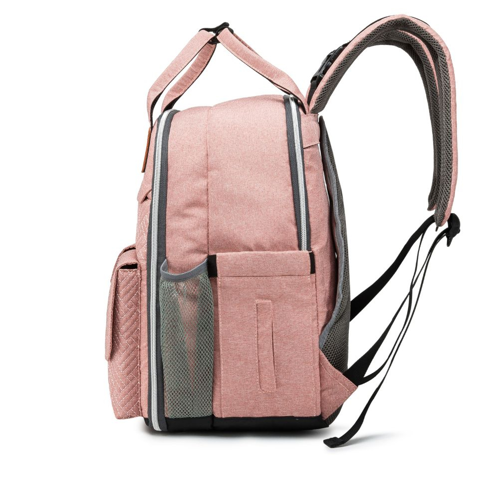 Rucsac pentru Mamici, Bebelusi si Copii, Multifunctional, Impermeabil, Prindere Carucior / Troler, Roz [5]