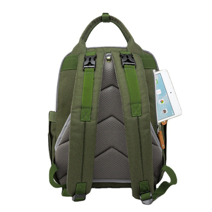 Rucsac pentru Mamici, Bebelusi si Copii, Multifunctional, Impermeabil, Prindere Carucior / Troler, Verde [4]