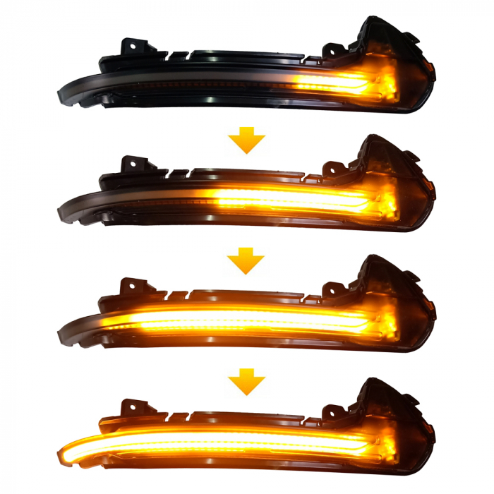 Semnalizari LED Dinamice Oglinzi Audi A6 C7, C7.5, S6, 4G, Secvențiale, Fumurii [1]