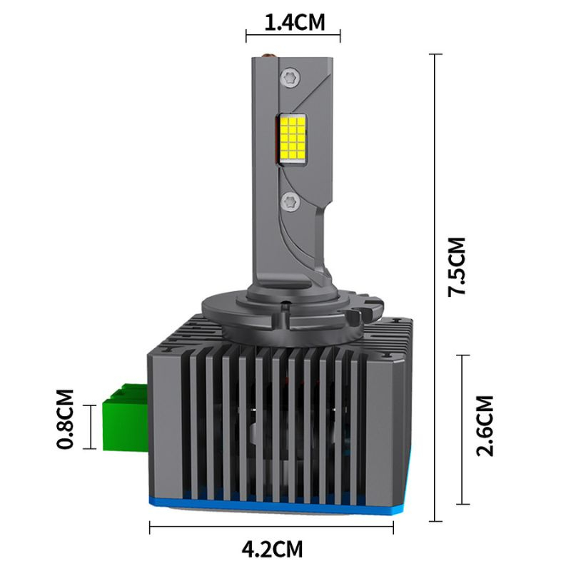 Set 2 Becuri LED D1S / R, Canbus, 12000LM, 110W/Set, 6000K, Premium Plug&Play, Conversie Xenon HID to LED Chip Cree [8]