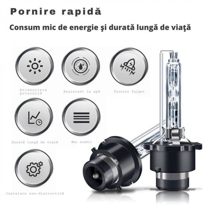 Set 2 Becuri Xenon D2S 8000K – Xtreme Vision, 70W, 4200LM [5]