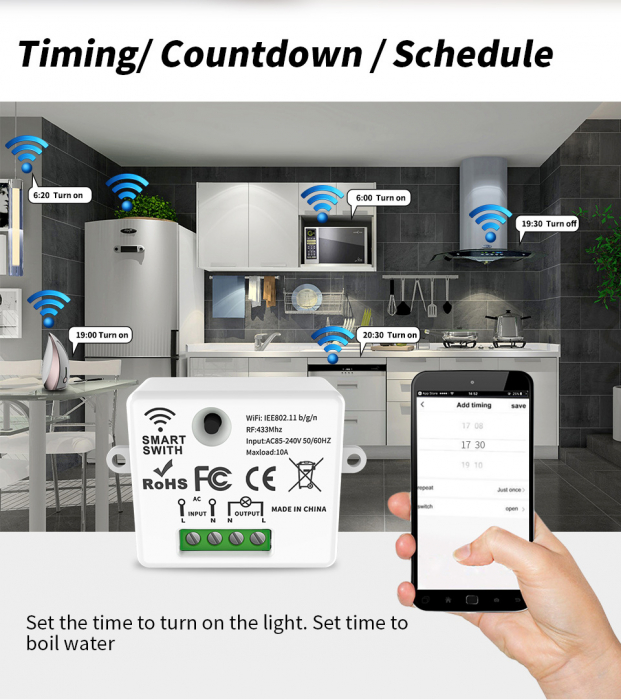 Set 2 Întrerupătoare Triple + 3 Controllere Wireless Inteligente – Control prin Aplicație [5]