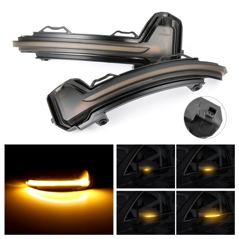 Set 2 Semnalizari Dinamice Full LED Oglinda Exterioara Volkswagen Tiguan MK2, Touareg MK3, Canbus, Secventiala Progresiva [4]