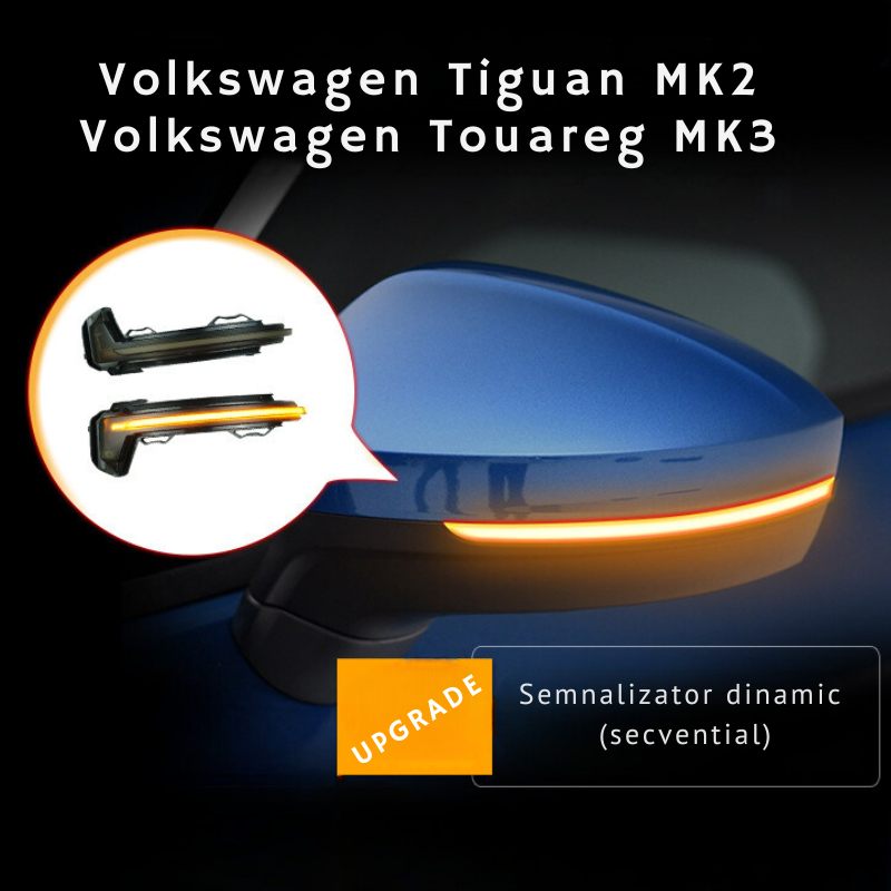 Set 2 Semnalizari Dinamice Full LED Oglinda Exterioara Volkswagen Tiguan MK2, Touareg MK3, Canbus, Secventiala Progresiva [1]