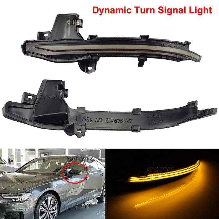 Set 2 Semnalizari Dinamice LED Oglinzi Exterioare AUDI A6 (C8), A7 (4K8), A8 (D5) [2]