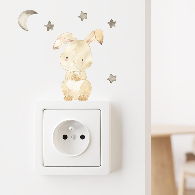Set 6 Stickere Autocolante Decorative cu Animale pentru Intrerupator sau Priza, 8x7 cm/buc [5]