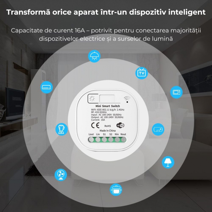 Set Întrerupător Dublu Cinetic Fără Fir + 2 Controllere Smart Wi-Fi – Control Lumini și Aparate prin Aplicație Mobilă [2]