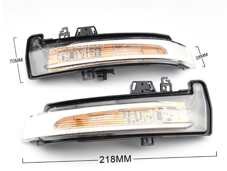 Set Semnalizare Dinamica LED Oglinda Exterioara MERCEDES BENZ W176, W204, W212, W246, W218, W221, C117, X156, X204, ALB [2]