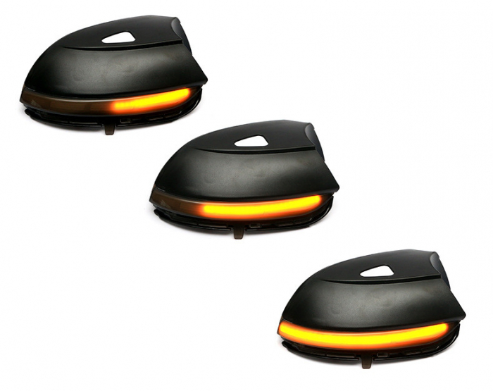 Set Semnalizare Dinamica LED Oglinda Exterioara VW Golf 6 Hatchback, Touran 1T3, Cu Gaura pentru Puddle Light [3]