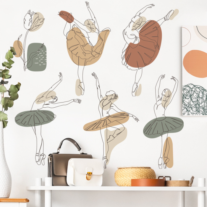Sticker Autocolant Perete Copii, Balerine, 100x120 cm, Aida HER® [5]