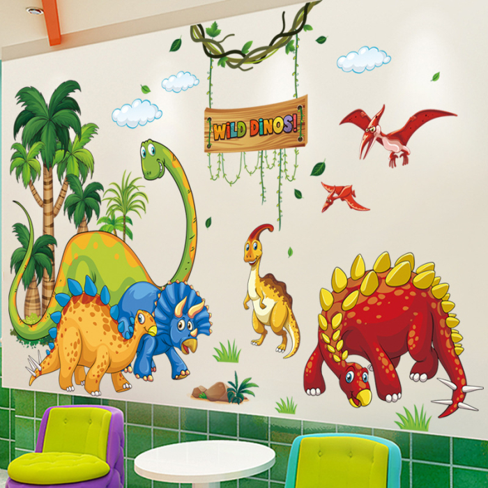 Sticker Autocolant Perete Copii, Lumea Dinozaurilor, 75x105 cm, Aida HER® [2]