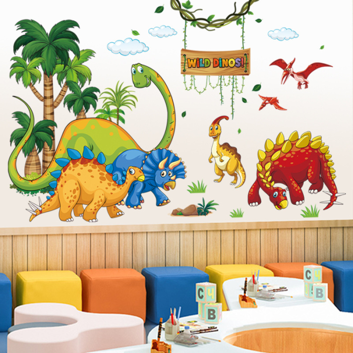 Sticker Autocolant Perete Copii, Lumea Dinozaurilor, 75x105 cm, Aida HER® [5]