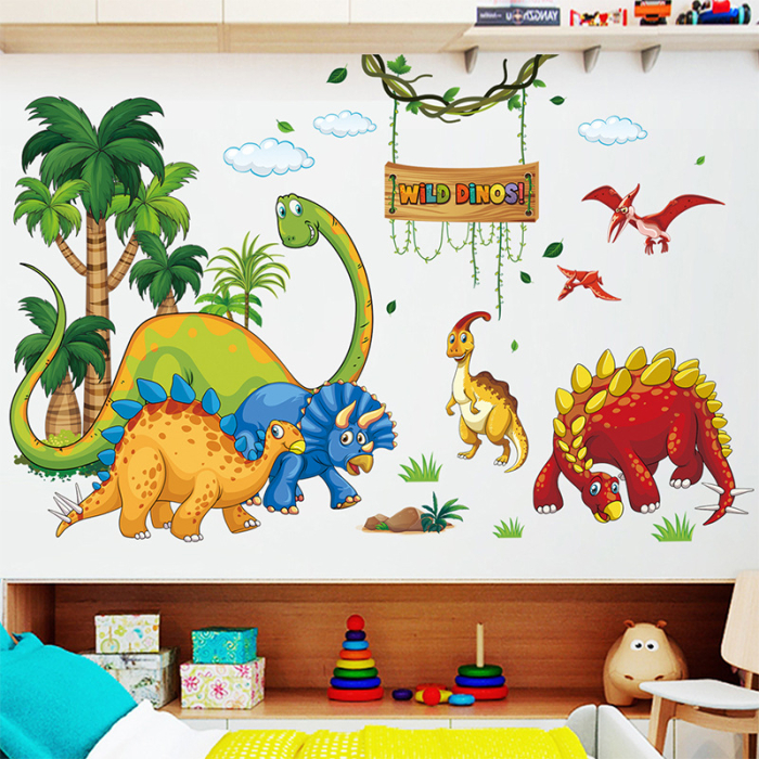 Sticker Autocolant Perete Copii, Lumea Dinozaurilor, 75x105 cm, Aida HER® [3]