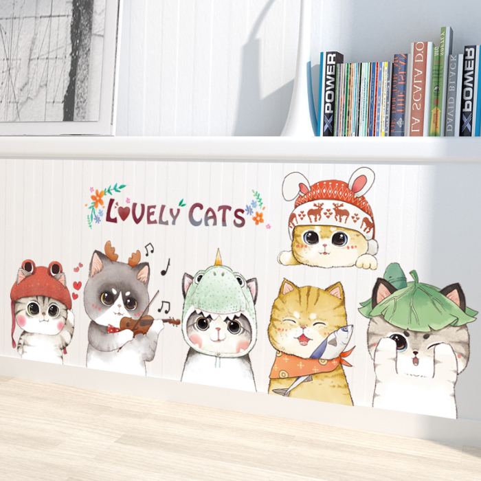 Sticker Autocolant Perete Copii, Pisicute Dragalase, Jucause si Haioase, 65x105 cm, Aida HER® [5]