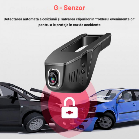 Camera Auto DVR, 1080P, Dashcam Full HD, Discreta, Parking Monitor, 140°, Wi-Fi, Night Vision, G-Senzor [3]