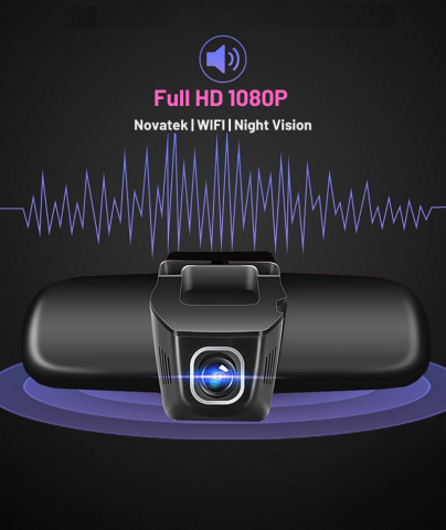 Camera Auto DVR, 1080P, Dashcam Full HD, Discreta, Parking Monitor, 140°, Wi-Fi, Night Vision, G-Senzor [4]