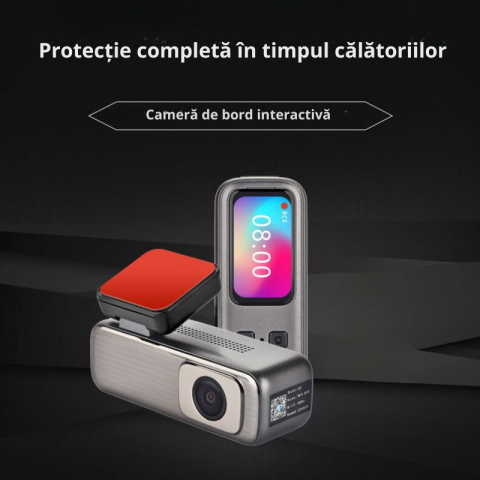Camera Auto DVR 1080P Full HD, DashCam Discretă și Compactă cu Ecran LCD, Monitorizare Parcare, Unghi 140°, Wi-Fi, Night Vision, G-Senzor [3]