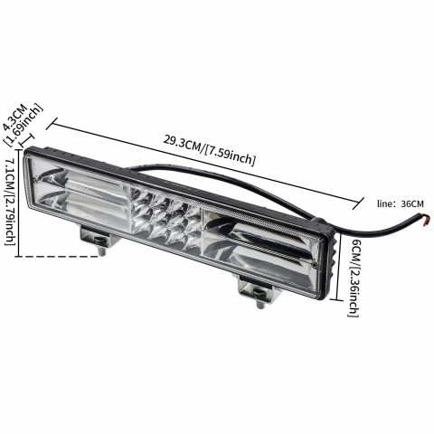 Proiector Auto 60W, 30 cm, 6500K, Off-Road, ATV, Camion, Utilaj, 12V-24V, Waterproof [2]