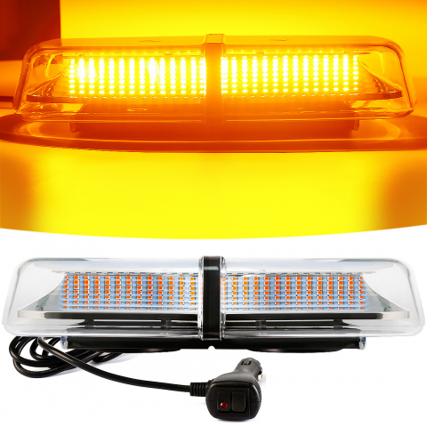 Rampa Avertizare LED, Lampa Girofar Stroboscop 72W, 12V-24V, 16 Moduri, Fixare Magnetica, Alimentare la Bricheta [4]