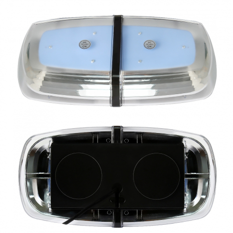 Rampa Avertizare LED, Lampa Girofar Stroboscop 72W, 12V-24V, 16 Moduri, Fixare Magnetica, Alimentare la Bricheta [1]