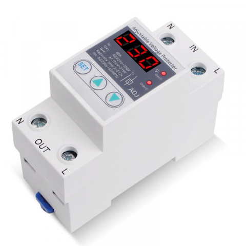 Diverse - Releu Digital Monofazic cu Protectie la Suprasarcina si Supratensiune, Afisaj LED, Reglabil, 40A