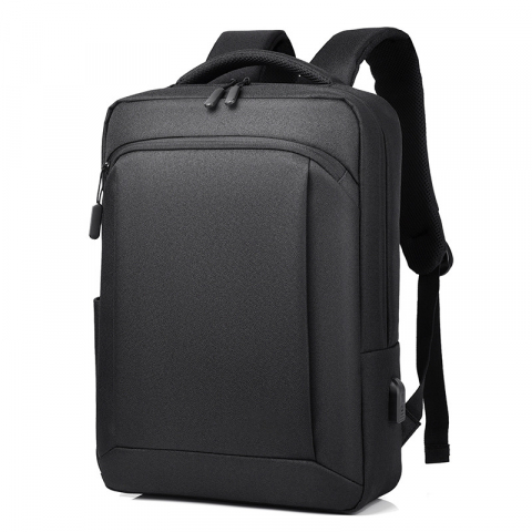 Genti laptop - Rucsac Multifunctional, Smart Casual, Business si Calatorii, Rezistent la Apa si Zgarieturi, cu Port USB, Bareta Reglabila, Unisex, Spatios si Respirabil, Compatibil cu Laptop 15.6", Negru